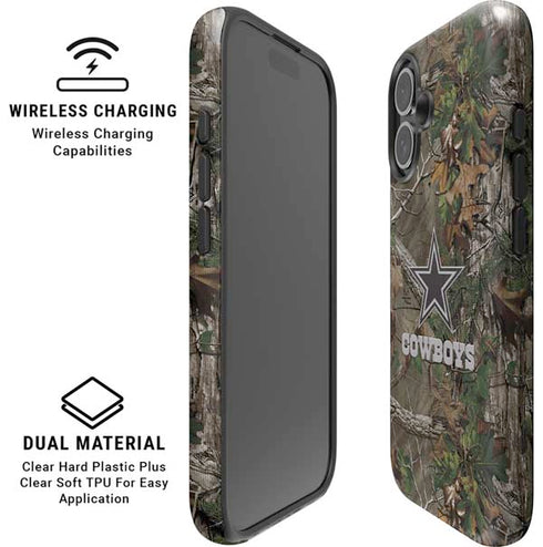 NFL Dallas Cowboys Realtree Xtra Green Camo iPhone 16 Plus Magsafe Impact Case
